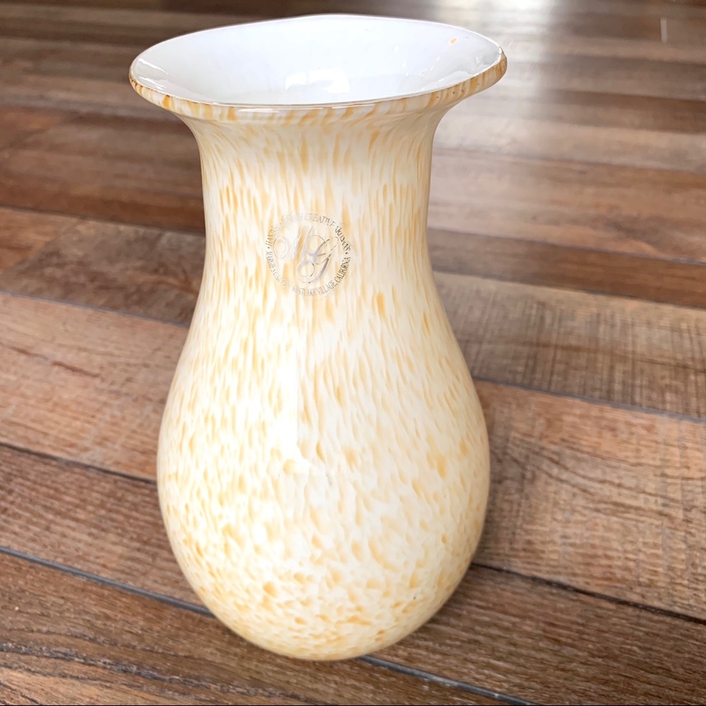 Margie's Garden Hand-blown Art Glass Vase